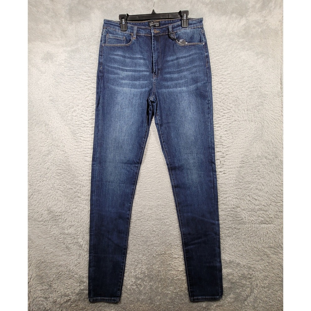 Alloy Apparel Skinny Jeans Womens 12x37 Tall Blue High Rise Power Stretch 34x37